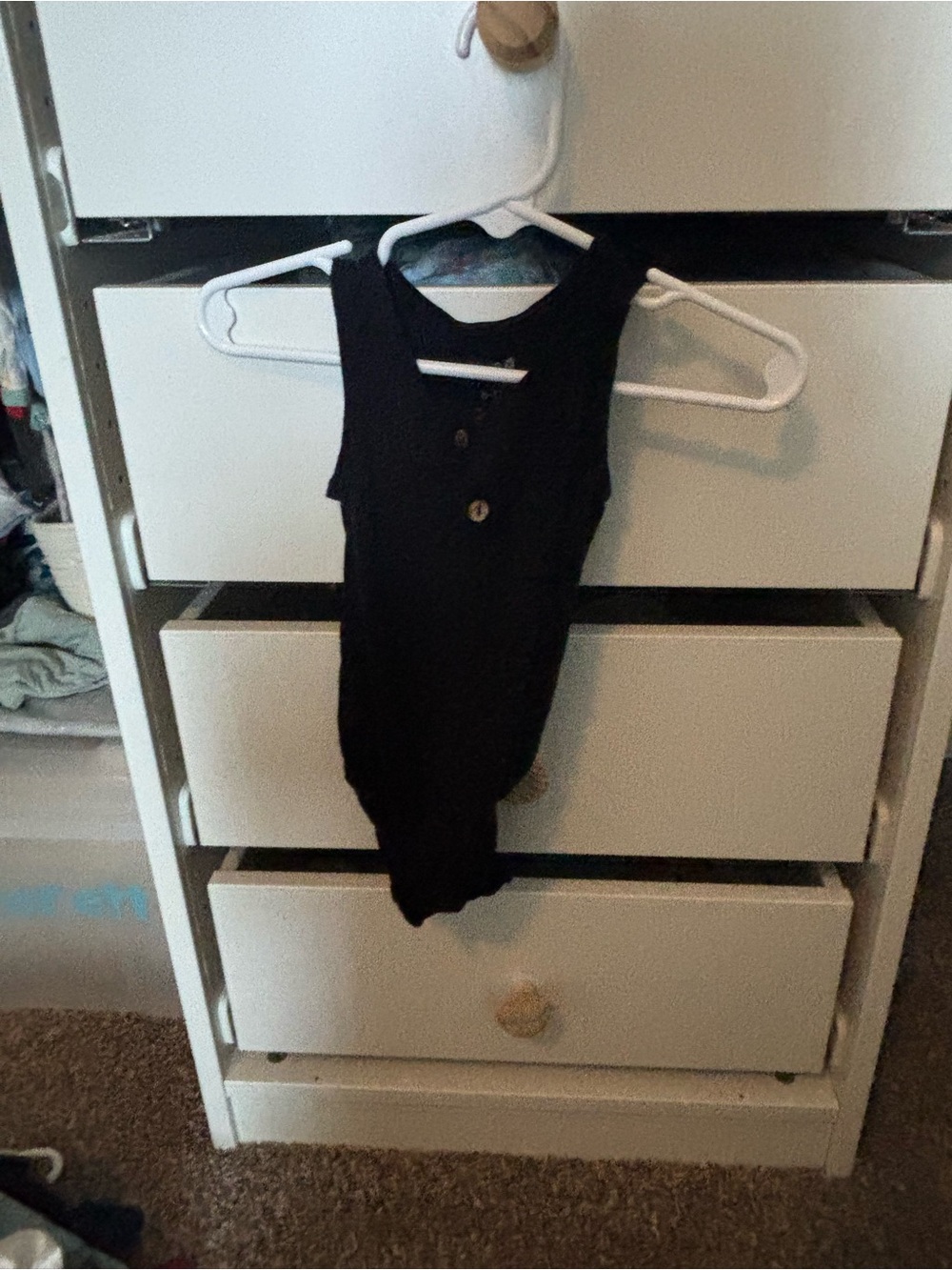 Kyte BABY Black Sleeveless Ribbed Bodysuit